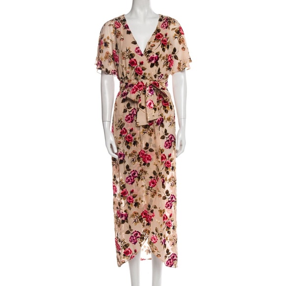 NWT- Alice + Olivia floral wrap dress - Picture 3 of 16